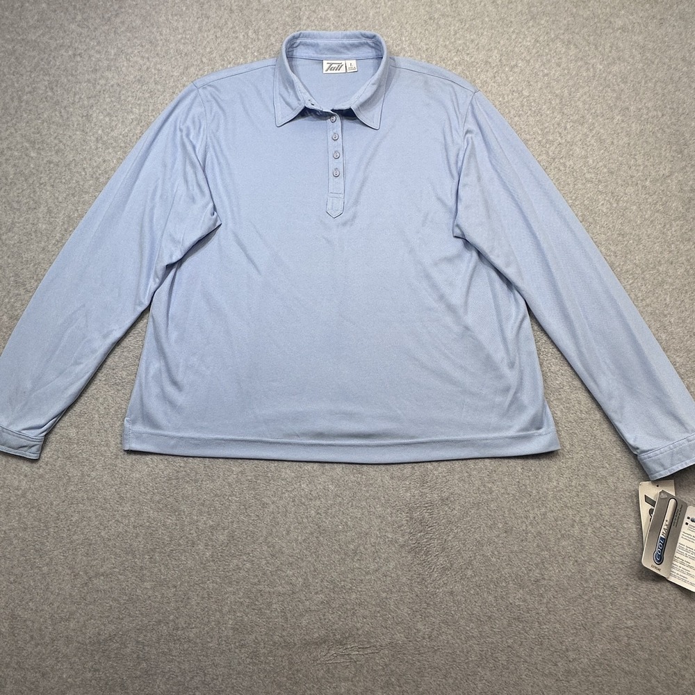 Tail Pullover Shirt Women Large Powder Blue Long Sleeve CoolMax Extreme Golf